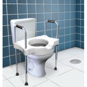 Elevação assento sanitário com alças reguláveis