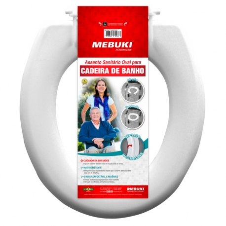 Assento sanitário fechado para cadeira de banho - Mebuki