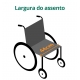 Cadeira de rodas Ágile 44cm -  Jaguaribe - Azul