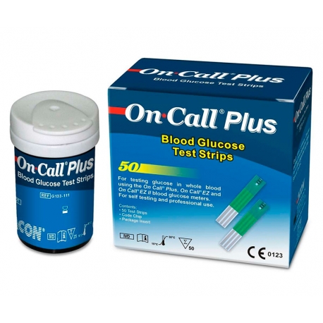 Tiras reagentes - On Call Plus - 50 unidades